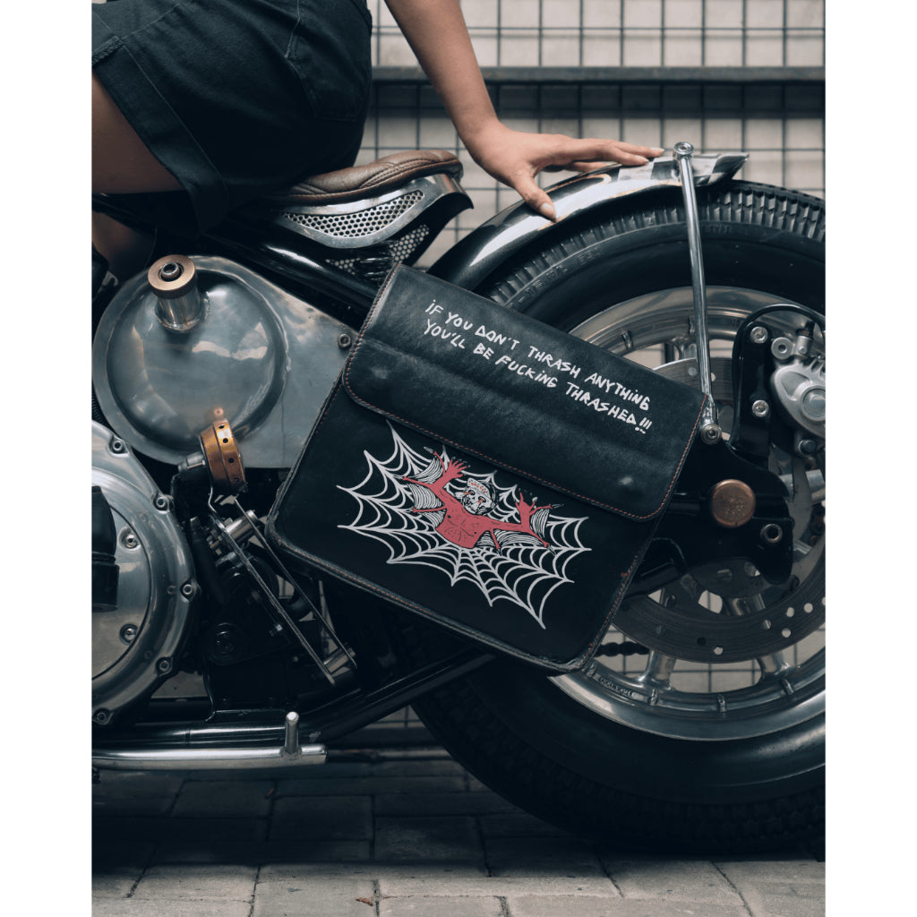 Northy X Gindring Motorcycle Leather Bag Side