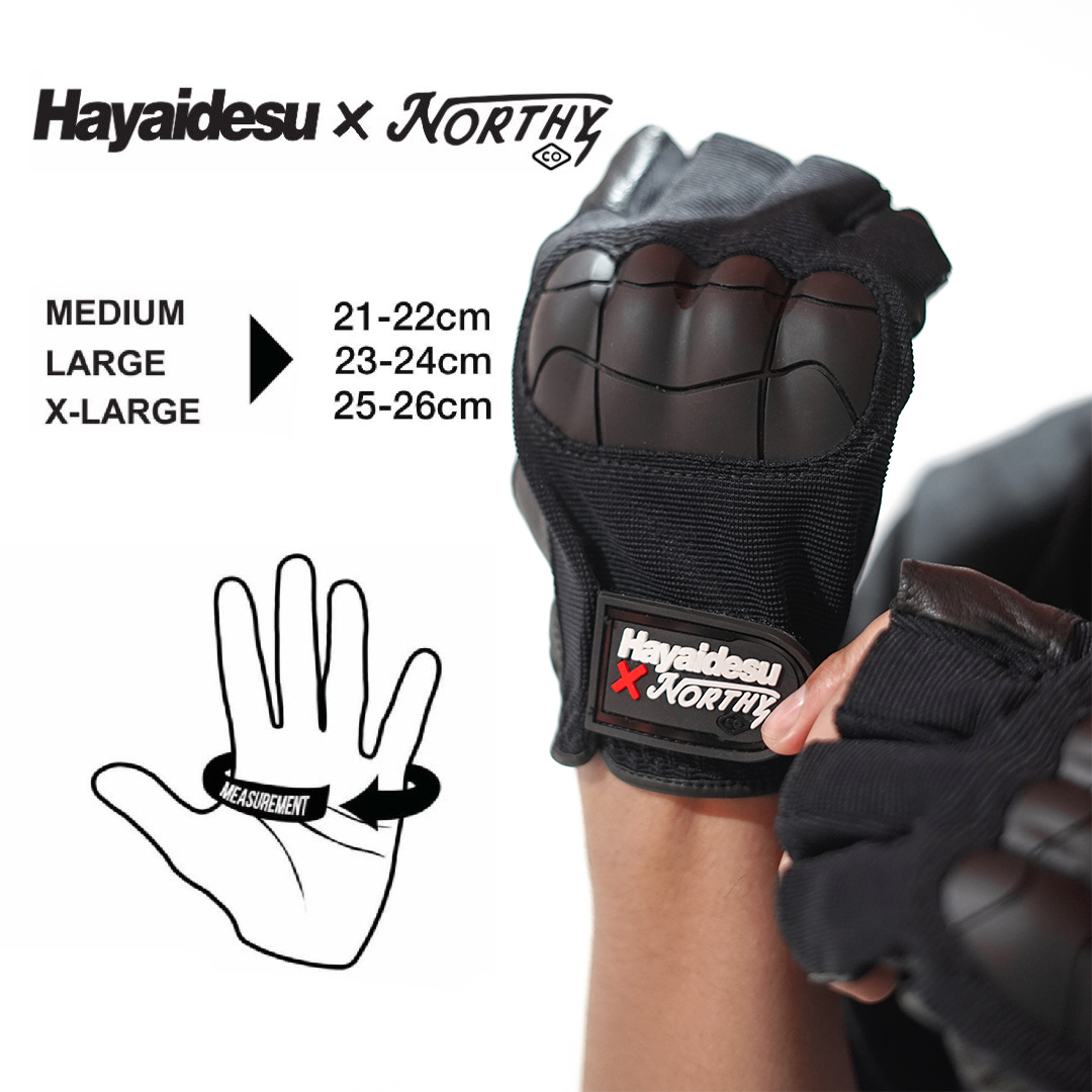 Northy x Hayaidesu-Half Protector Gloves