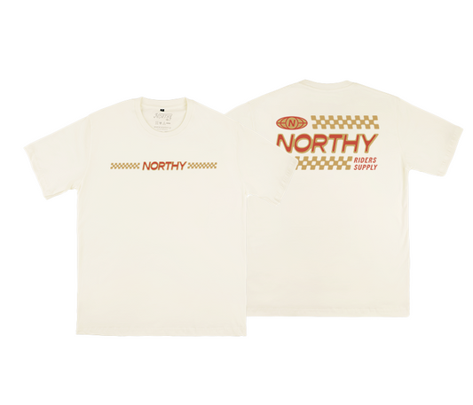 Northy-Tshirt Checker Flags White