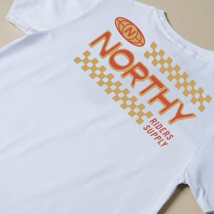 Northy-Tshirt Checker Flags White
