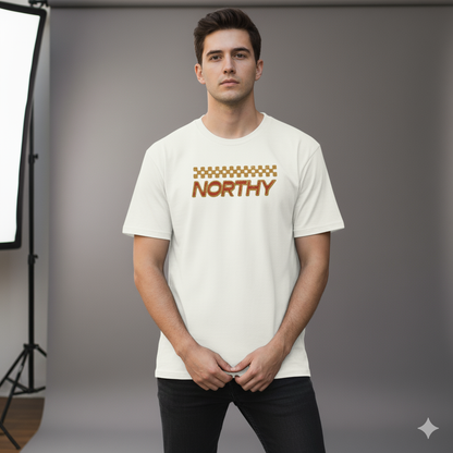 Northy-Tshirt Checker Flags White