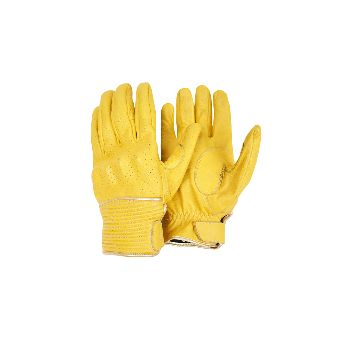 sarung tangan motor kulit Northy Byron knuckle protector warna Kuning