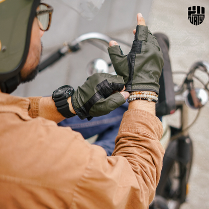 Northy-Leon Leather Half Finger Gloves
